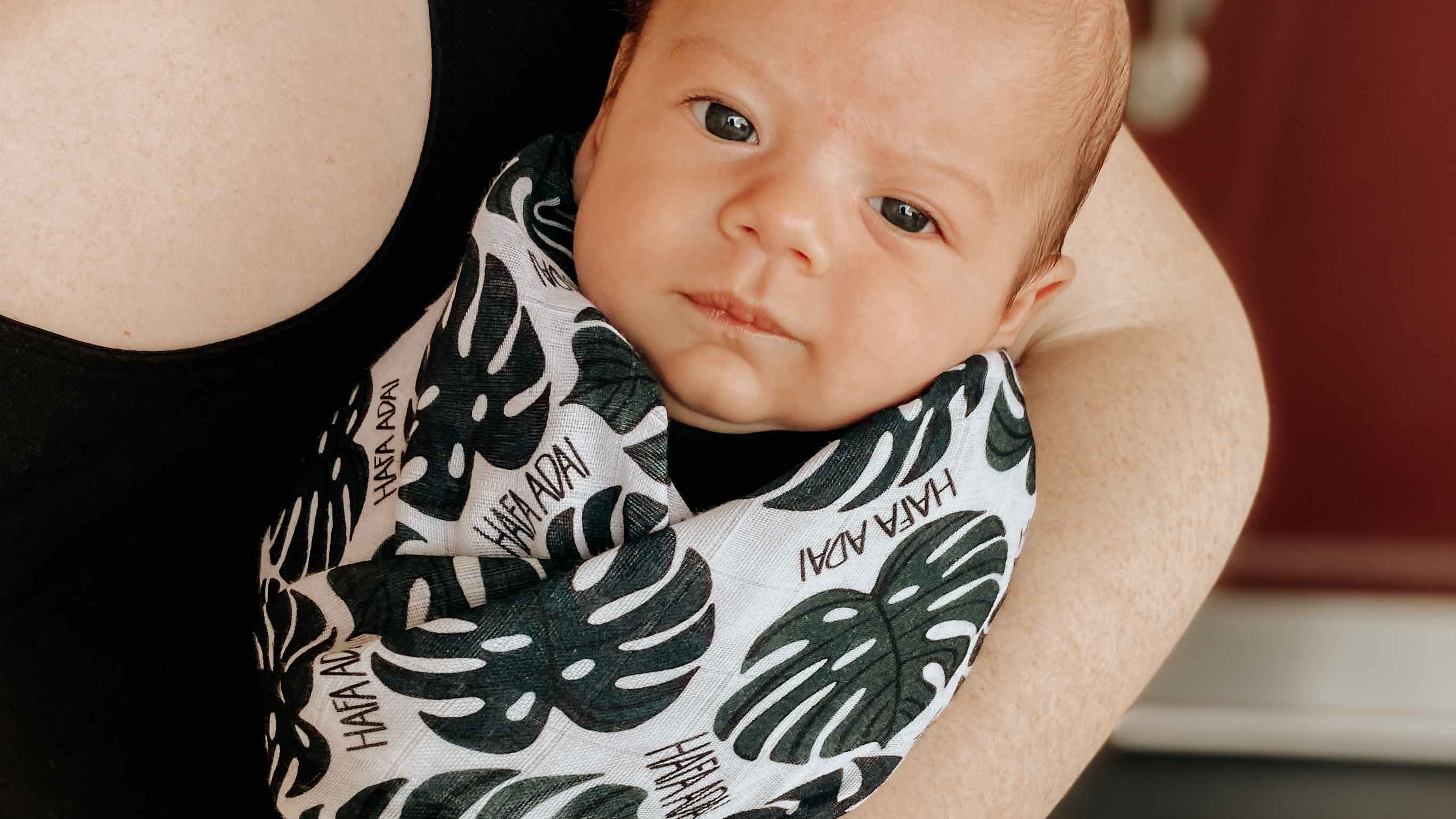 Hafa Adai Monstera Swaddle by Little Neni