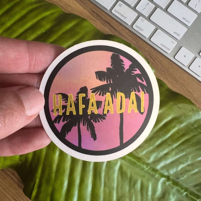 Hafa Adai Sunset Sticker