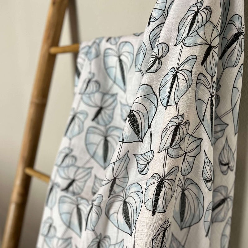 Anthurium Bamboo Swaddle Blanket