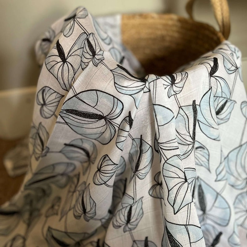 Anthurium Bamboo Swaddle Blanket