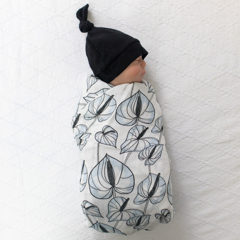 Anthurium Bamboo Swaddle Blanket