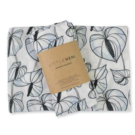 Anthurium Bamboo Swaddle Blanket