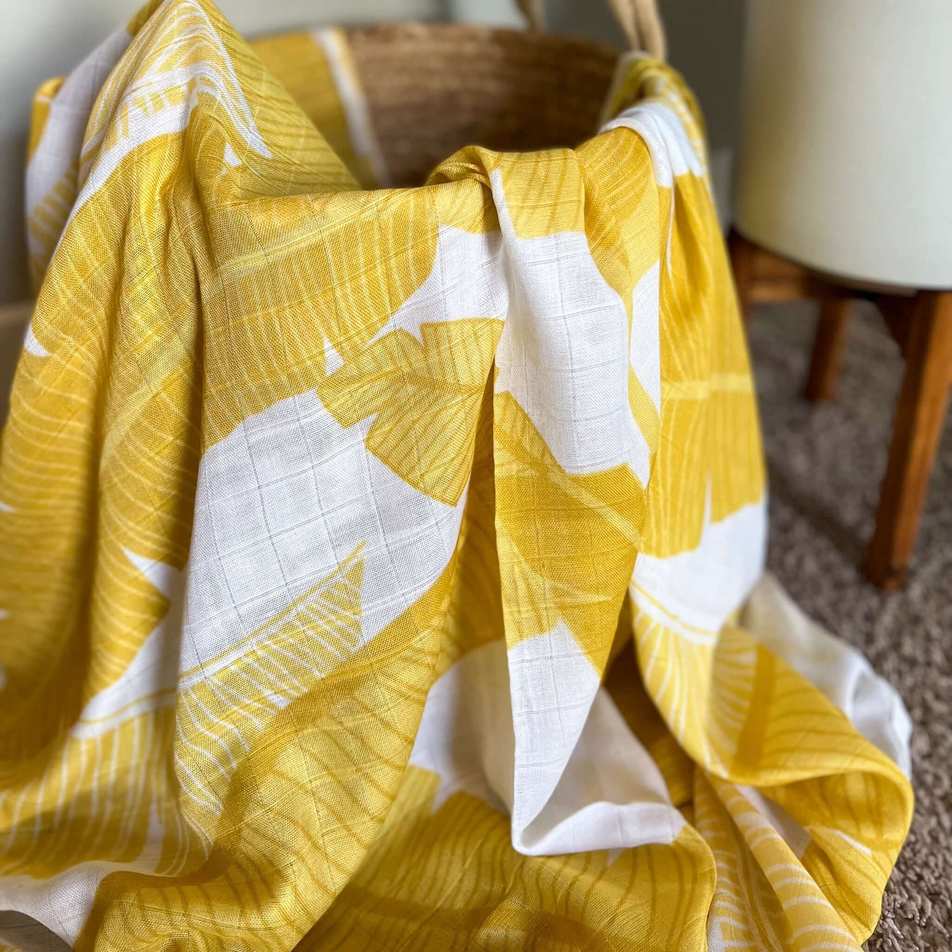Banana Leaves Bamboo Swaddle Blanket