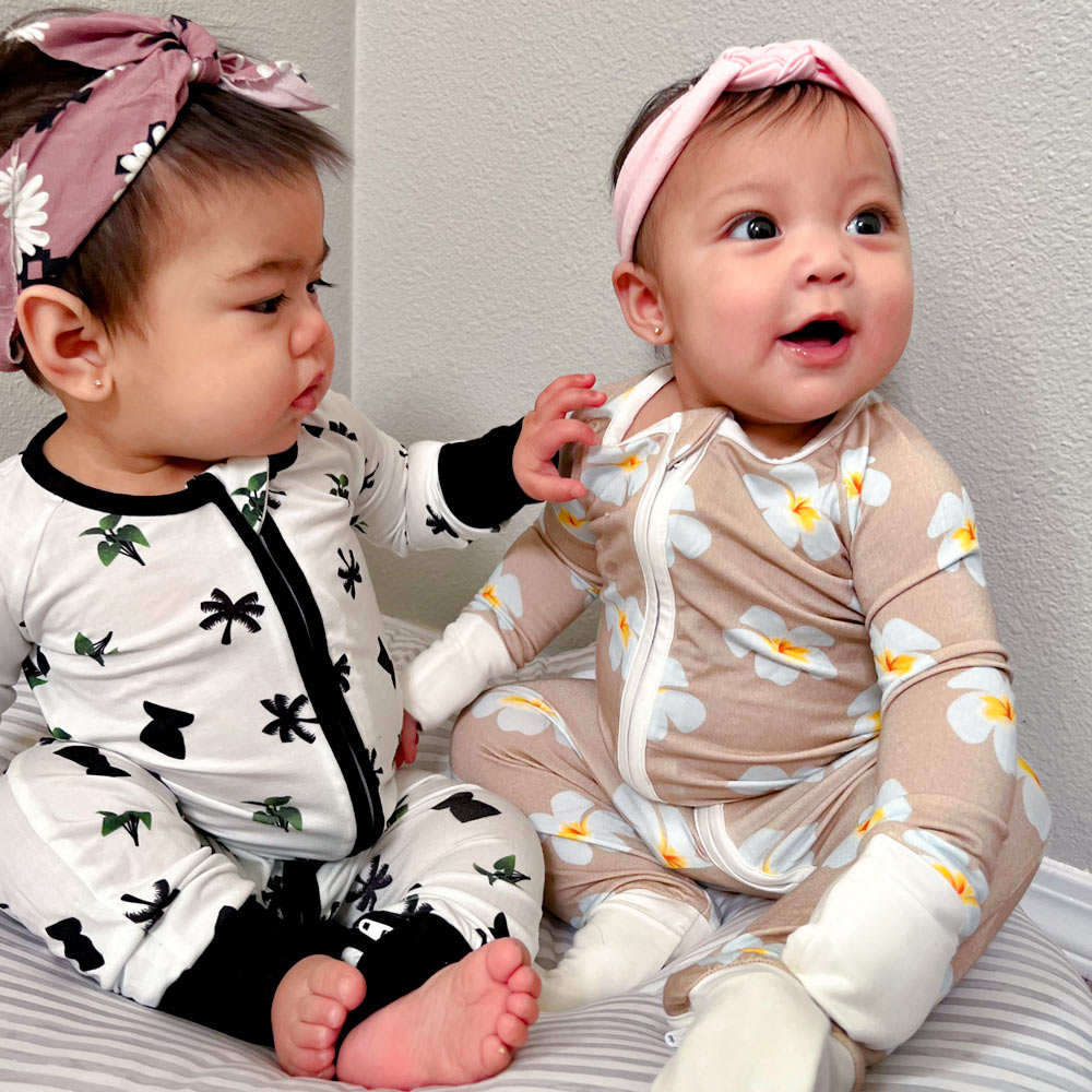 Halom Tåno Zip Romper and Plumeria Zip Romper
