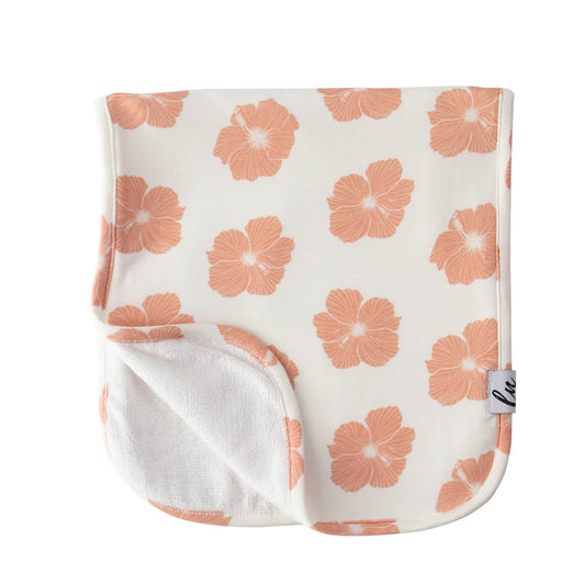 Hibiscus premium bamboo burp cloth