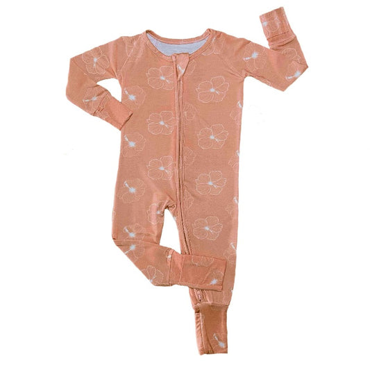 Hibiscus Bamboo Zip Romper