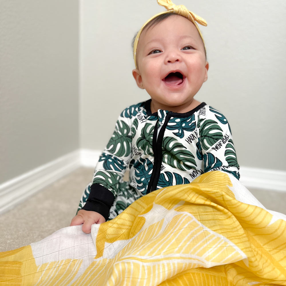 Hafa Adai Monstera zip romper