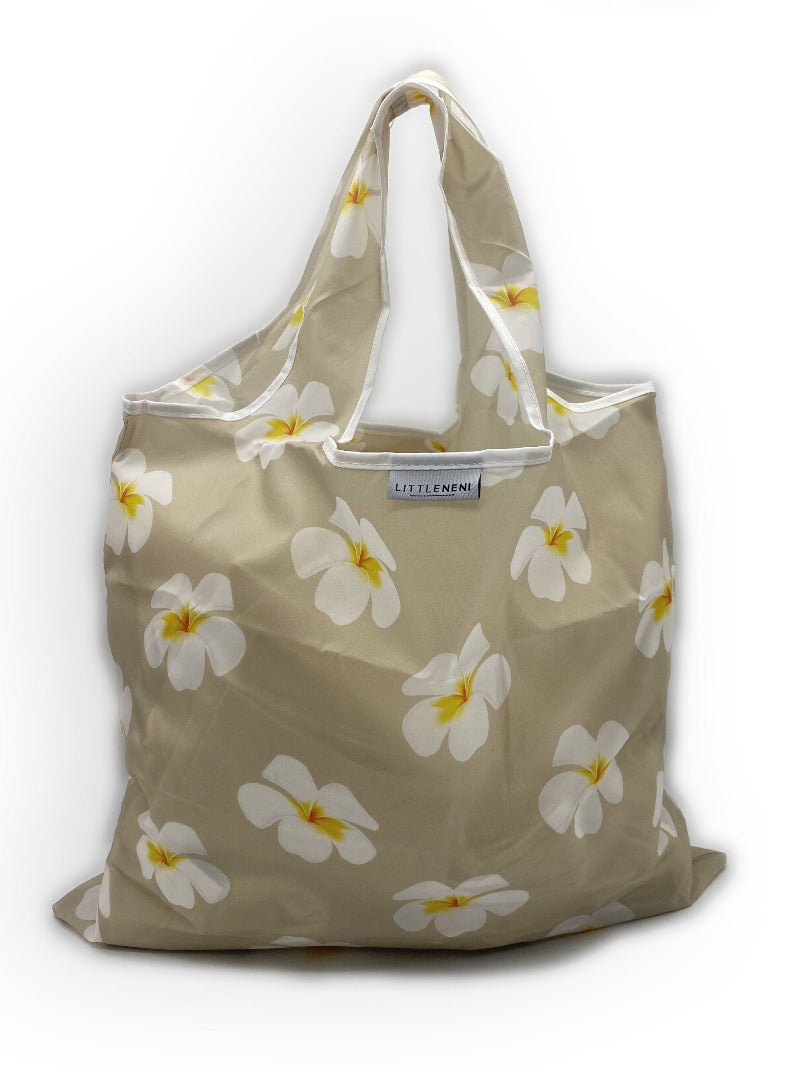 Plumeria Reusable Shopping Bag