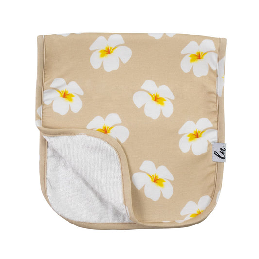 Plumeria premium burp cloth
