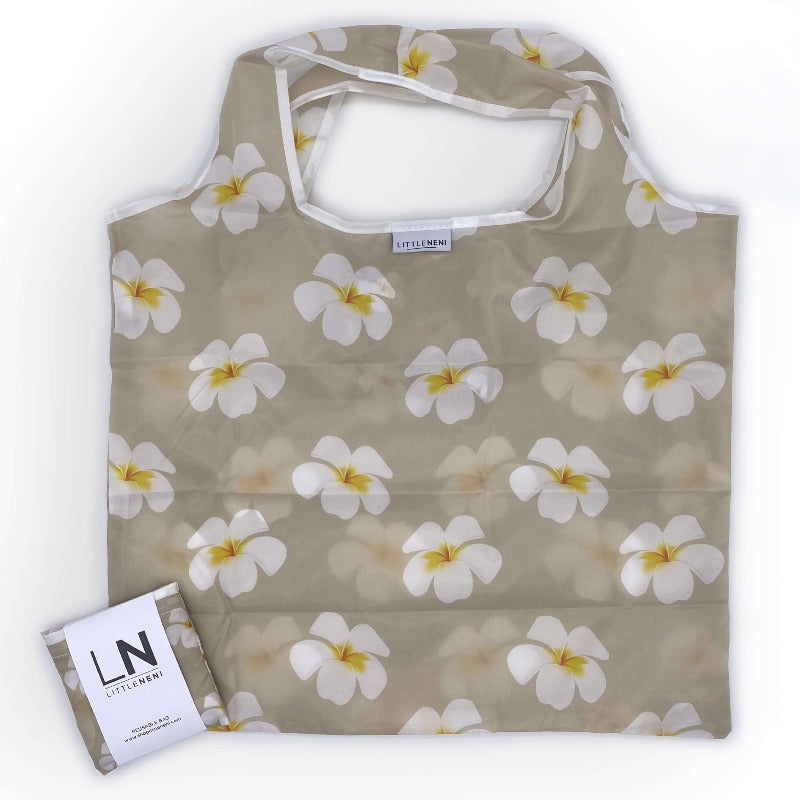Plumeria Reusable Shopping Bag