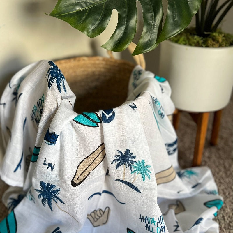 Surfer Neni Bamboo Swaddle Blanket