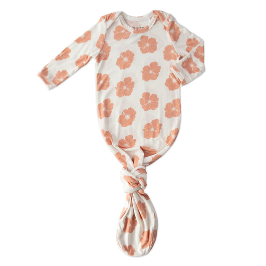 Hibiscus infant knotted gown